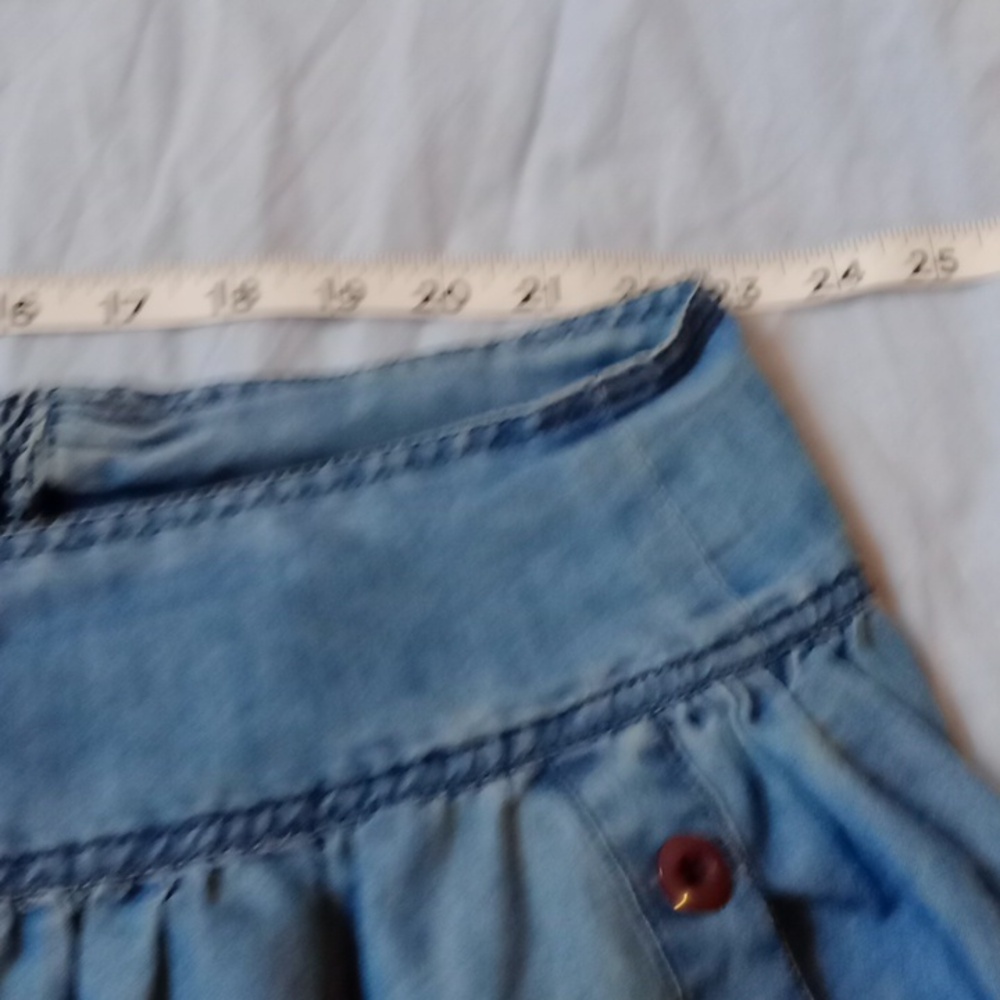 Ashley Stewart , Blue Button Front Mini Skirt, Size 22 - Picture 4 of 8